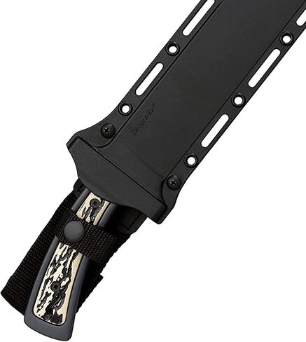 Cold Steel Drop Forged Bowie 52100 Steel Single-Piece 9.5" Clip Point Blade 4.625" Handle Fixed Blade Knife w/Secure-Ex Sheath in Saudi Arabia