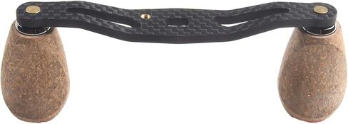 Carbon Fiber Baitcasting Reel Handle with Cork Knob, 120mm Lightweight for Replacement for Fishing Trolling Reels, Left or Right Hand, Black in Saudi Arabia
