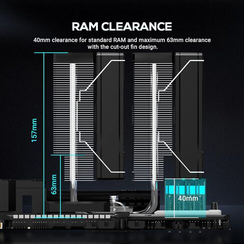 ID-COOLING FROZN A620 PRO SE Dual-Tower CPU Cooler, Low Noise, 157mm, 260W in Saudi Arabia