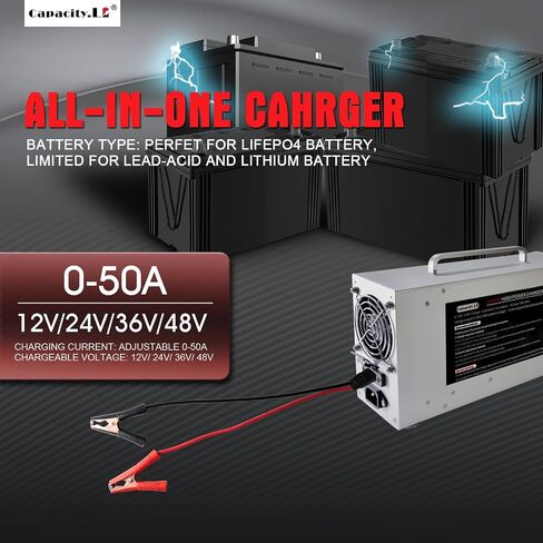 50A Fast Charging 0-60V Adjustable LiFePO4 Battery Charger in Kuwait