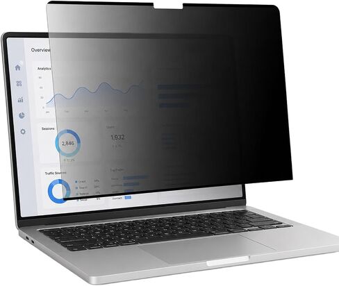 Deff Nano-Suction Privacy Screen for MacBook Pro 16 Inch, Removable Anti-Glare Privacy Filter, Non-Magnetic, Bubble-Free & Washable Screen Protector in Saudi Arabia
