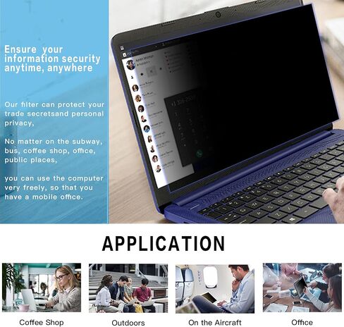 FILMEXT Laptop Privacy Screen 15.6 inch Privacy Screen Filter for Laptop 15.6" Asus/15.6" Acer/15.6HP/Dell/Toshiba 16:9, Anti-Spy,Anti-Glare Anti Blue Light-with Matte/Glossy surface in Kuwait
