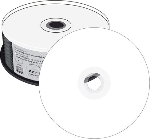 MediaRange CD-R imprimable, Surface Noire, 52x, 25 pièces en Cake Box in Kuwait