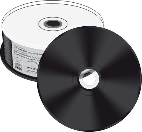 MediaRange CD-R imprimable, Surface Noire, 52x, 25 pièces en Cake Box in Kuwait