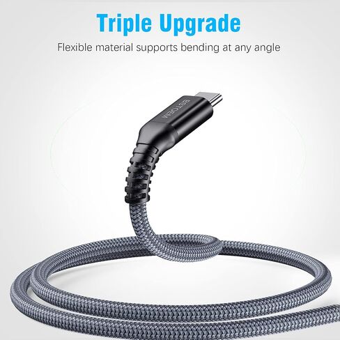 2Pack for Samsung USB C Cable 10FT,3A Fast Charging Nylon Braided Wire in Kuwait