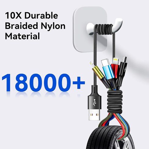 Multi Charging Cable,4 in 1 Braided Multiple Charger Cord, 2Pack 6Ft in Kuwait