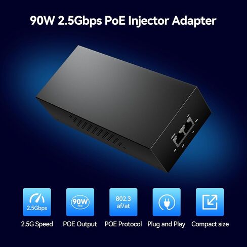 محول طاقة إيثرنت PoE 2.5G PoE++، بقوة 90 وات in Kuwait