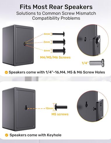 Universal Wall Mount Bracket for Rear and Surround Sound Speakers, 2 Pack in Kuwait