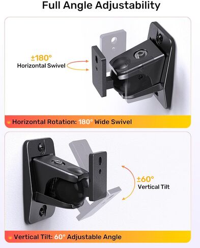 Universal Wall Mount Bracket for Rear and Surround Sound Speakers, 2 Pack in Kuwait