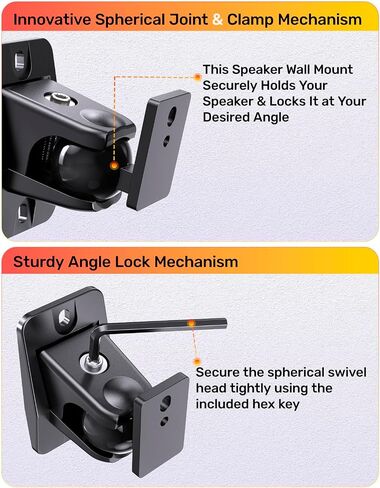 Universal Wall Mount Bracket for Rear and Surround Sound Speakers, 2 Pack in Kuwait