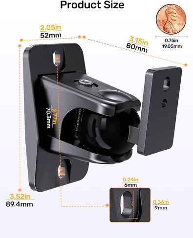 Universal Wall Mount Bracket for Rear and Surround Sound Speakers, 2 Pack in Kuwait