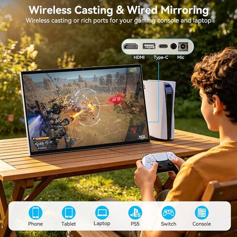 GKG 27" Portable TV with Touch Screen Android Smart Display, 1080P in Kuwait
