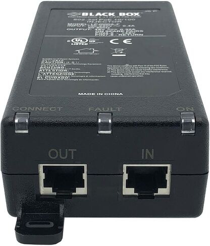 Genuine Black Box LPJ000A-F Ethernet Injector 802.3af PoE 10/100 48V 0.32A AC/DC Adapter Power Supply Cord in Saudi Arabia