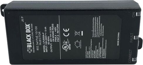 Genuine Black Box LPJ000A-F Ethernet Injector 802.3af PoE 10/100 48V 0.32A AC/DC Adapter Power Supply Cord in Saudi Arabia