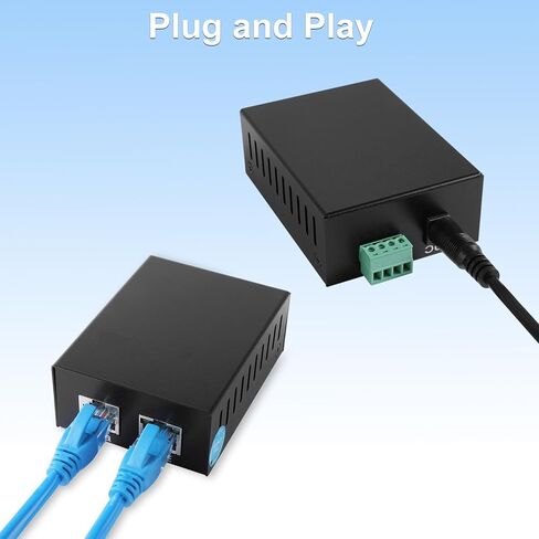 Industrial Gigabit PoE Splitter, Output DC 24V, Comply IEEE802.3af/at/bt 50W, 10/100/1000Mbps Power Over Ethernet Splitter Adapter for IP Camera, Non-PoE terminals (PS2450G) in Kuwait