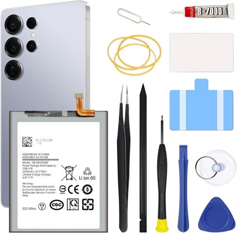 [5200mAh] Galaxy S25 Ultra Battery, EB-BS938ABY Battery with Repair Kit in Kuwait