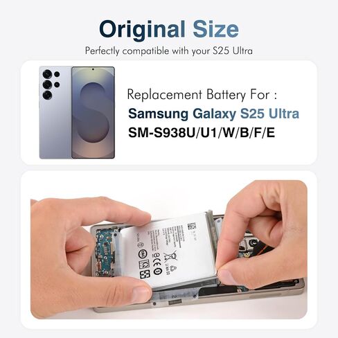 [5200mAh] Galaxy S25 Ultra Battery, EB-BS938ABY Battery with Repair Kit in Kuwait