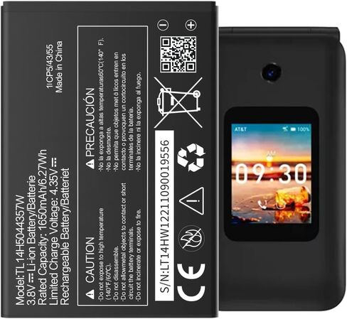 بطارية TL14H5044357W، بطارية عالية السعة لـ AT&T Cingular Flip IV 4 U102AA TL14H5044357W 1650mAh 3.8V/6.27Wh in Kuwait