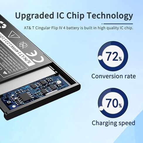 بطارية TL14H5044357W، بطارية عالية السعة لـ AT&T Cingular Flip IV 4 U102AA TL14H5044357W 1650mAh 3.8V/6.27Wh in Kuwait