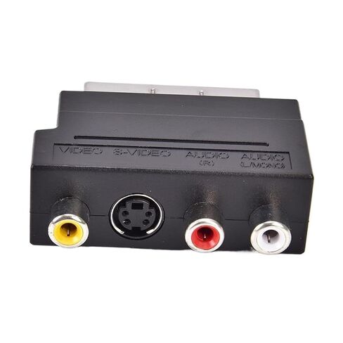 محول RGB Scart إلى 3 21 Pin R/CA S-Video مركب SVHS AV TV للفيديو ومسجل DVD وجهاز العرض التلفزيوني in Kuwait