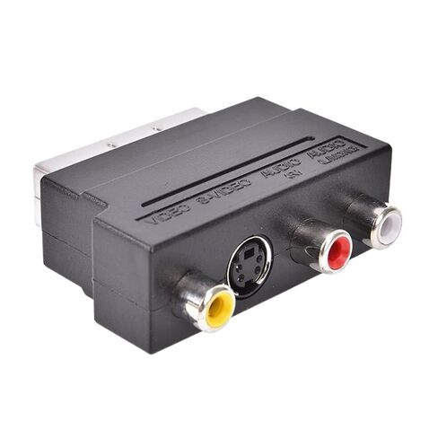 محول RGB Scart إلى 3 21 Pin R/CA S-Video مركب SVHS AV TV للفيديو ومسجل DVD وجهاز العرض التلفزيوني in Kuwait