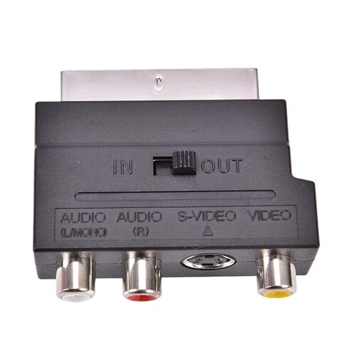 محول RGB Scart إلى 3 21 Pin R/CA S-Video مركب SVHS AV TV للفيديو ومسجل DVD وجهاز العرض التلفزيوني in Kuwait