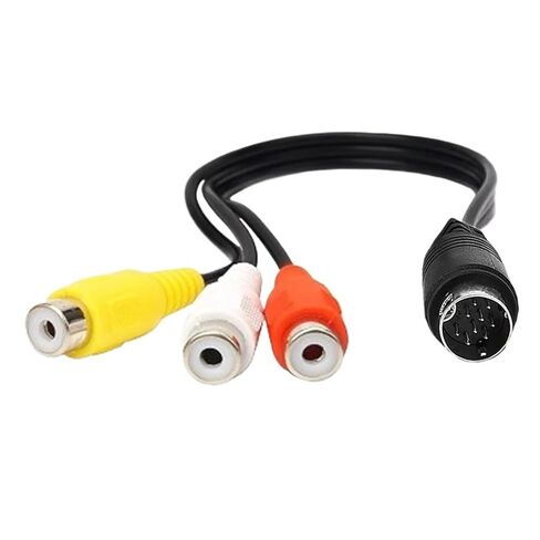 سلك محول M1ni DIN 9pin S-Video إلى 3 R/CA ذكر أنثى لتلفزيون RGB HDTV فيديو AV 1.8 متر (ذكر 1.8 متر) in Kuwait