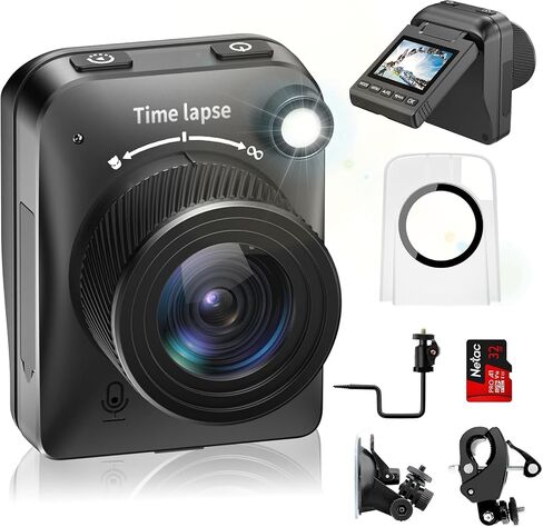 【2026 Upgraded】 4K Time Lapse Camera Outdoor Construction Plant Weather Life, Manual Focus, IP66 Waterproof, 6 Month Battery Life, 32GB TF Card Included in Kuwait