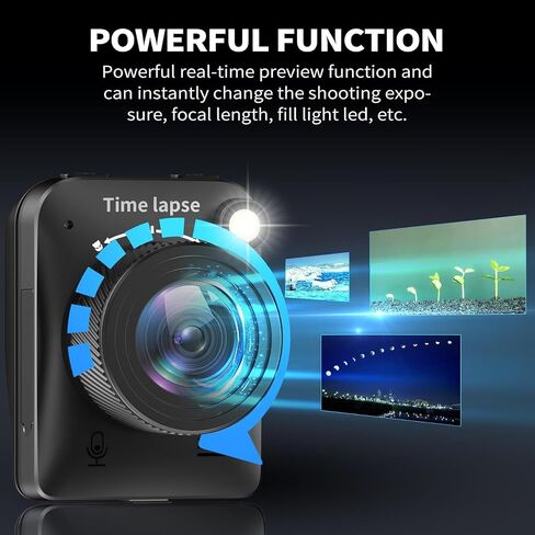 【2026 Upgraded】 4K Time Lapse Camera Outdoor Construction Plant Weather Life, Manual Focus, IP66 Waterproof, 6 Month Battery Life, 32GB TF Card Included in Kuwait