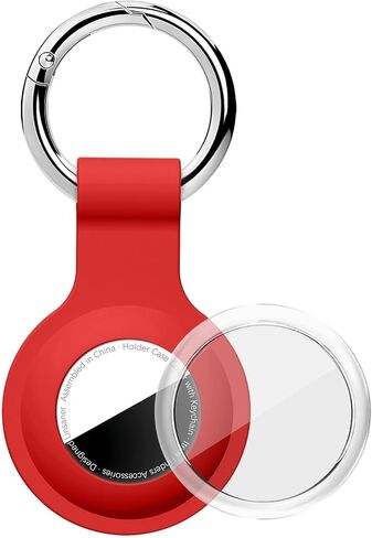 Linsaner Silicone Holder Case for AirTag 1st & 2nd Gen, 1 Pack, Black in Kuwait