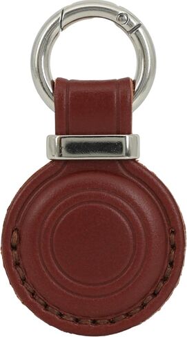 Toprank Leather AirTag Holder Keychain – Full Grain Leather Case Compatible with Apple AirTag, Hidden Secure Design, Slim Protective Cover (Navy Blue) in Kuwait