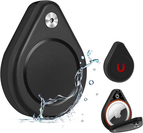 Ultra Magnetic Case for airtag-Waterproof Magnet Holder for airtag| The Secure Magnetic Lock Case for airtag, Discreet, Security Tool, for Car, Truck, Skis and More(1pack,Black) in Kuwait