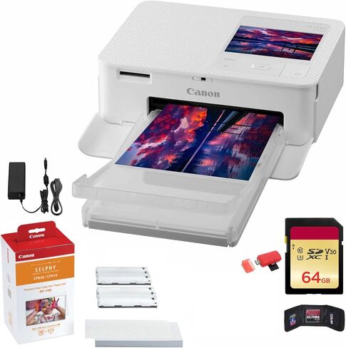 Canon SELPHY CP1500 Compact Photo Printer (5539C001) (Black) Bundle in Saudi Arabia