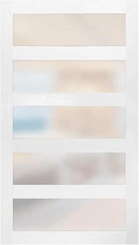 S&Z TOPHAND® 50 بوصة × 80 بوصة زجاج MDF BarnDoor، سطح PVC، تجميع بسيط يمكنك صنعه بنفسك. الباب فقط، لا يوجد مجموعة أدوات منزلقة. in Kuwait