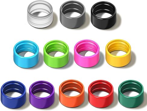12Pcs Two Way Radio Antenna Rubber Ring Color Bands Antenna Topper Compatible with H-777 RT22 RT21 Baofeng BF-888S BF-T20 UV-5R UV-5RH Walkie Talkies,Rubber Ring Identify and Classify in Kuwait