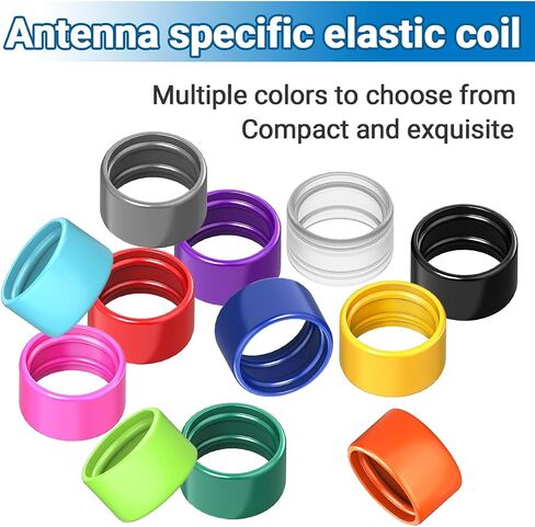 12Pcs Two Way Radio Antenna Rubber Ring Color Bands Antenna Topper Compatible with H-777 RT22 RT21 Baofeng BF-888S BF-T20 UV-5R UV-5RH Walkie Talkies,Rubber Ring Identify and Classify in Kuwait