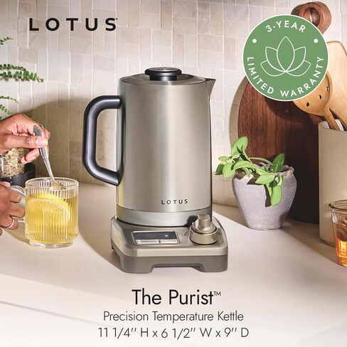 Lotus Kettle, 1.5 L Electric Tea Kettle, The Purist, 1500 Watts, Stainless Steel, Professional Series, LTSKT500 in Kuwait