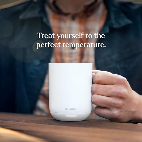 Ember Temperature Control Smart Mug 2, 10 Oz, App-Controlled Heated Coffee Mug with 80 Min Battery Life and Improved Design, White (Renewed) in Saudi Arabia