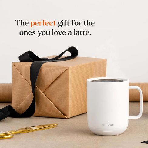 Ember Temperature Control Smart Mug 2, 10 Oz, App-Controlled Heated Coffee Mug with 80 Min Battery Life and Improved Design, White (Renewed) in Saudi Arabia