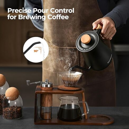 Narcissus Gooseneck Electric Kettle, ±1℉ Temperature Control, 0.9 Liter in Saudi Arabia