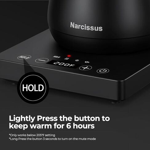 Narcissus Gooseneck Electric Kettle, ±1℉ Temperature Control, 0.9 Liter in Saudi Arabia