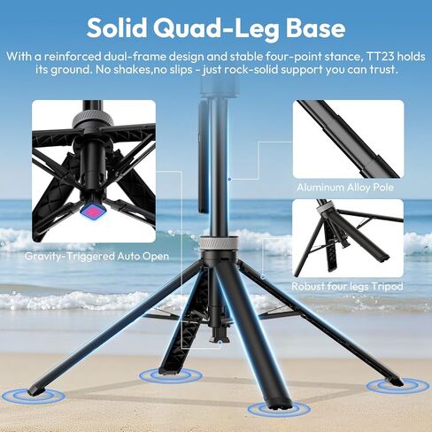 ULANZI TT23M 63" Magnetic Face Tracking Tripod for iPhone, 360° Smart Auto Face Tripod with Remote, Selfie Stick for MagSafe that Follows Your Movement for iPhone 17/16/15/14/13/Android/Camera/GoPro in Saudi Arabia