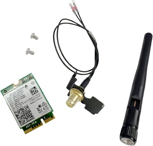Antenna WiFi Cable AX201NGW WIFI6 Wireless Network Card 5.2 Replacement for Dell OptiPlex 7000 5000 3000 Micro Form Factor 7000MFF 5000MFF 3000MFF 7010MFF Plus 7010MFF 7020MFF in Saudi Arabia