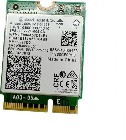 Antenna WiFi Cable AX201NGW WIFI6 Wireless Network Card 5.2 Replacement for Dell OptiPlex 7000 5000 3000 Micro Form Factor 7000MFF 5000MFF 3000MFF 7010MFF Plus 7010MFF 7020MFF in Saudi Arabia