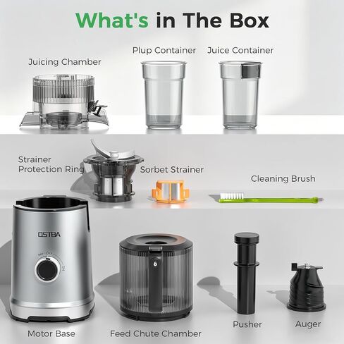 OSTBA Cold Press Juicer, 600W Slow Masticating Juicer with Large Feed Chute in Saudi Arabia