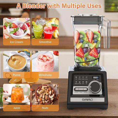 OMMO Blender, Peak 1800W Smoothie Blender with 68oz BPA-Free Jar, Ice Crush in Saudi Arabia