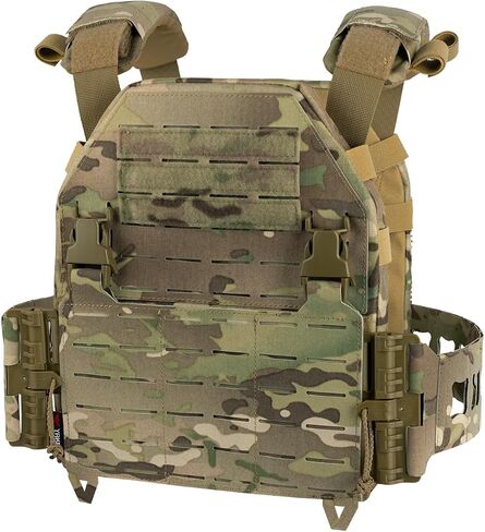 YAKEDA Tactical Lightweight Vest - Laser-Cutting Quick Release Modular Vest Adjustable for Running Training in Kuwait
