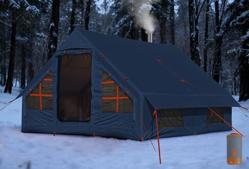 Inflatable Camping Tent,2/4/6/8/10 Person Glamping Inflatable Tents, Quick Setup Blow Up Tents with Pump, Waterproof Inflatable Tent for Camping, Air Glamping Tents for Adult in Kuwait