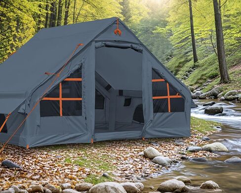 Inflatable Camping Tent,2/4/6/8/10 Person Glamping Inflatable Tents, Quick Setup Blow Up Tents with Pump, Waterproof Inflatable Tent for Camping, Air Glamping Tents for Adult in Kuwait
