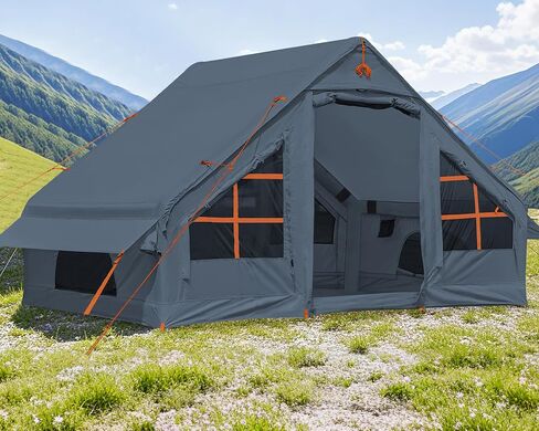 Inflatable Camping Tent,2/4/6/8/10 Person Glamping Inflatable Tents, Quick Setup Blow Up Tents with Pump, Waterproof Inflatable Tent for Camping, Air Glamping Tents for Adult in Kuwait